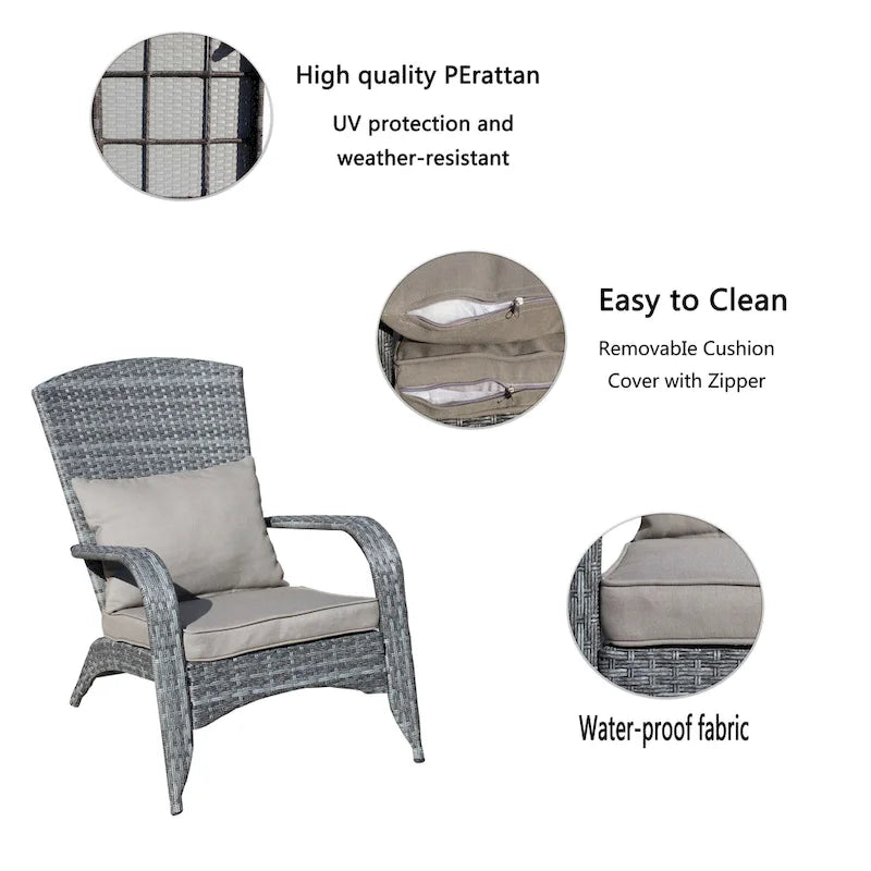 Chaise de patio avec coussins