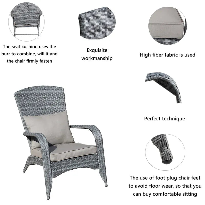 Chaise de patio avec coussins