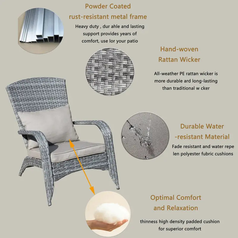 Chaise de patio avec coussins
