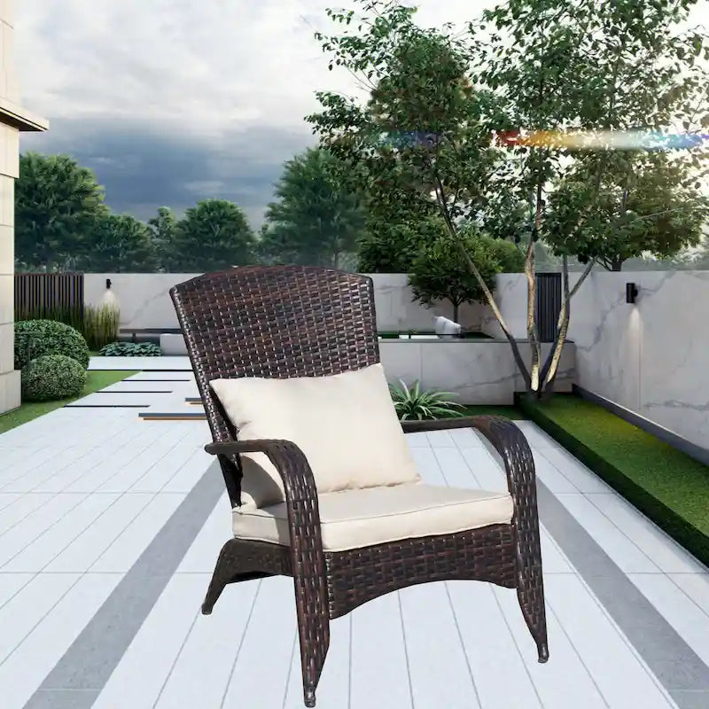 Chaise de patio avec coussins