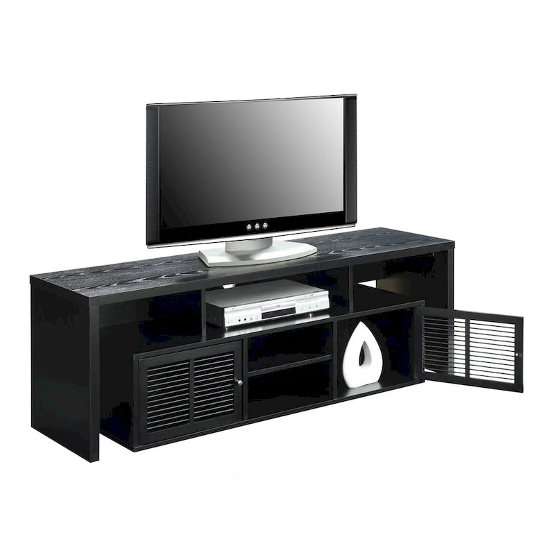 Meuble TV de 165 cm Convenience Concepts Lexington avec armoires de rangement et étagères