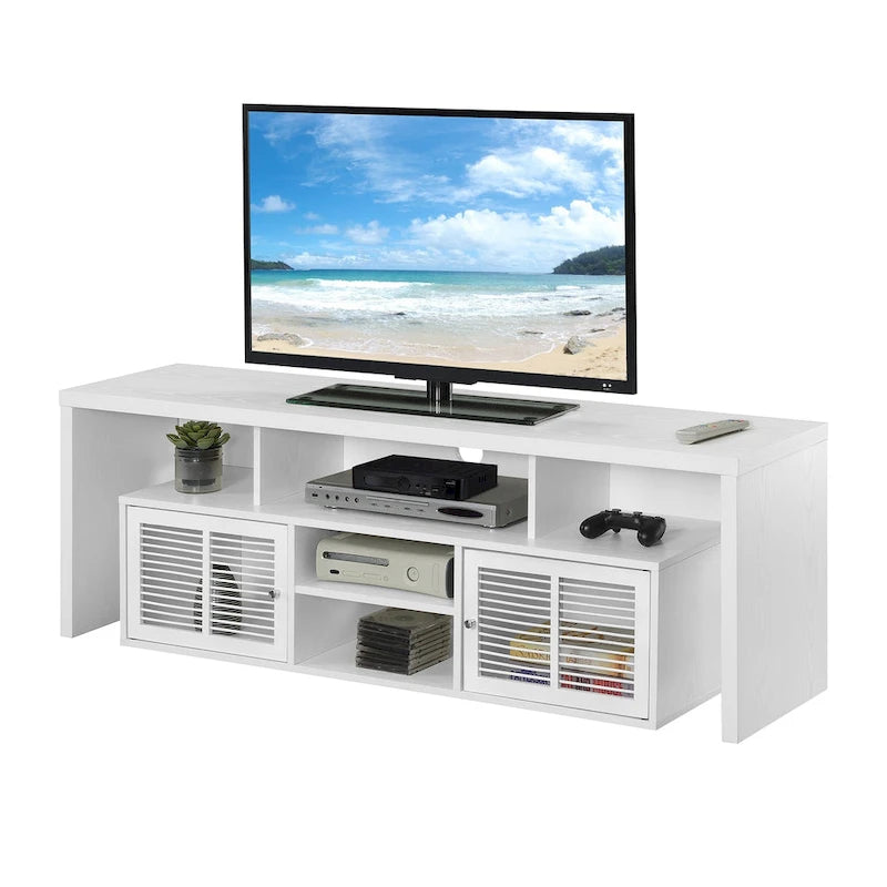 Meuble TV de 165 cm Convenience Concepts Lexington avec armoires de rangement et étagères