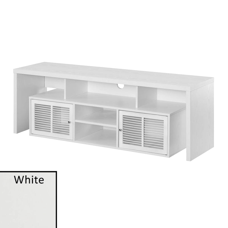Meuble TV de 165 cm Convenience Concepts Lexington avec armoires de rangement et étagères