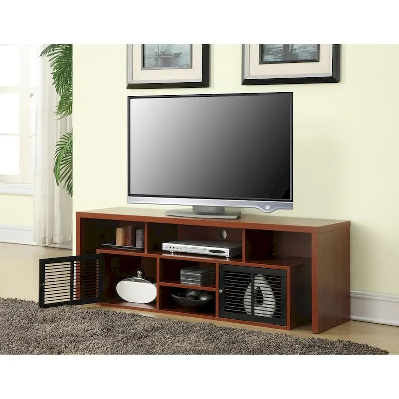 Meuble TV de 165 cm Convenience Concepts Lexington avec armoires de rangement et étagères