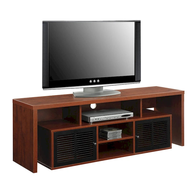 Meuble TV de 165 cm Convenience Concepts Lexington avec armoires de rangement et étagères