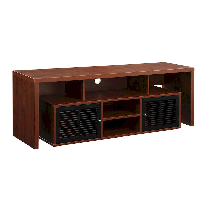 Meuble TV de 165 cm Convenience Concepts Lexington avec armoires de rangement et étagères