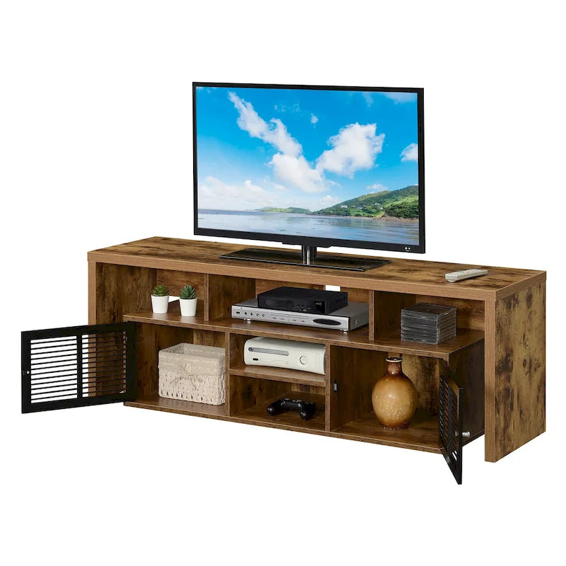Meuble TV de 165 cm Convenience Concepts Lexington avec armoires de rangement et étagères