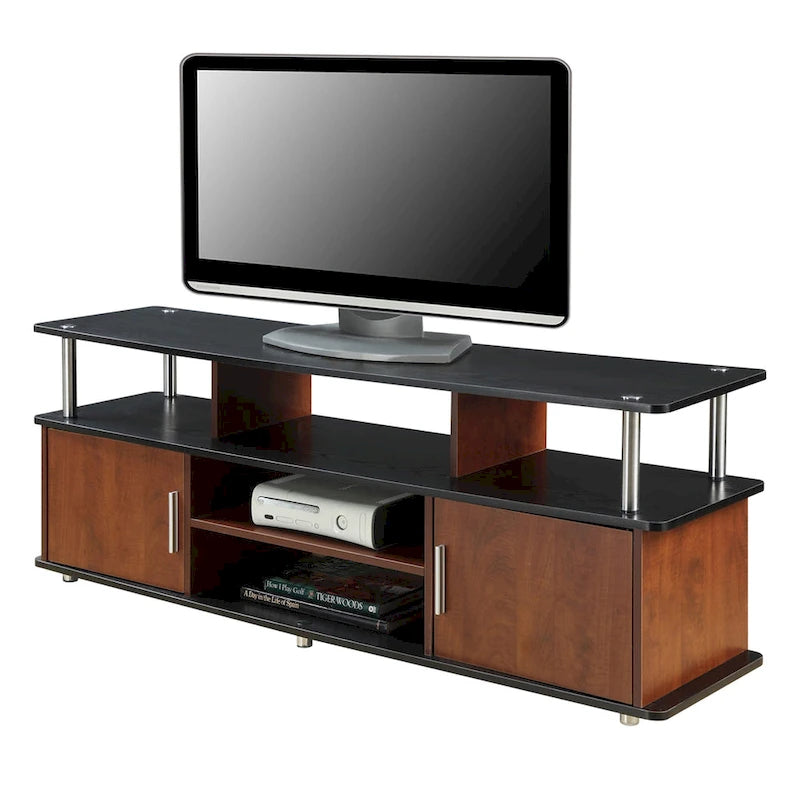 Meuble TV Designs2Go Monterey 65 pouces de Convenience Concepts avec armoires de rangement et étagères