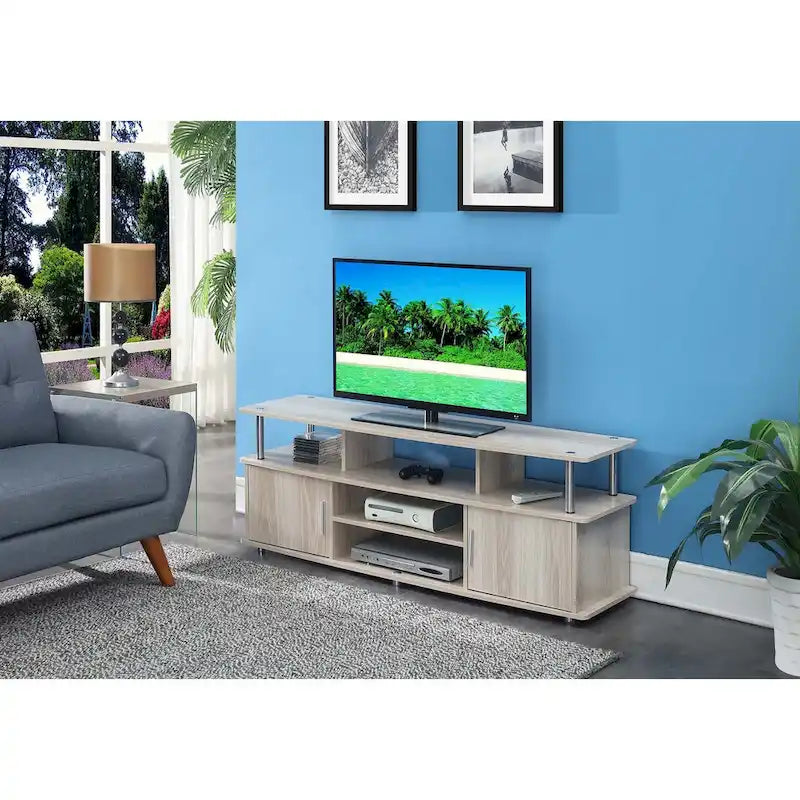 Meuble TV Designs2Go Monterey 65 pouces de Convenience Concepts avec armoires de rangement et étagères