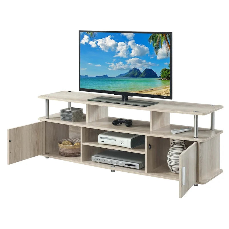 Meuble TV Designs2Go Monterey 65 pouces de Convenience Concepts avec armoires de rangement et étagères