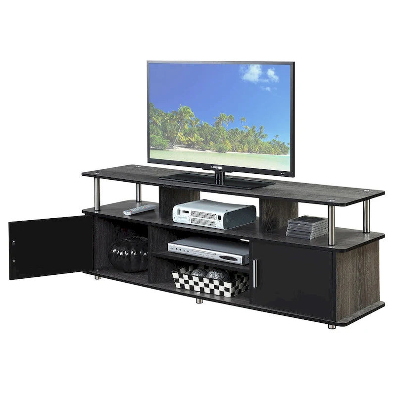 Meuble TV Designs2Go Monterey 65 pouces de Convenience Concepts avec armoires de rangement et étagères