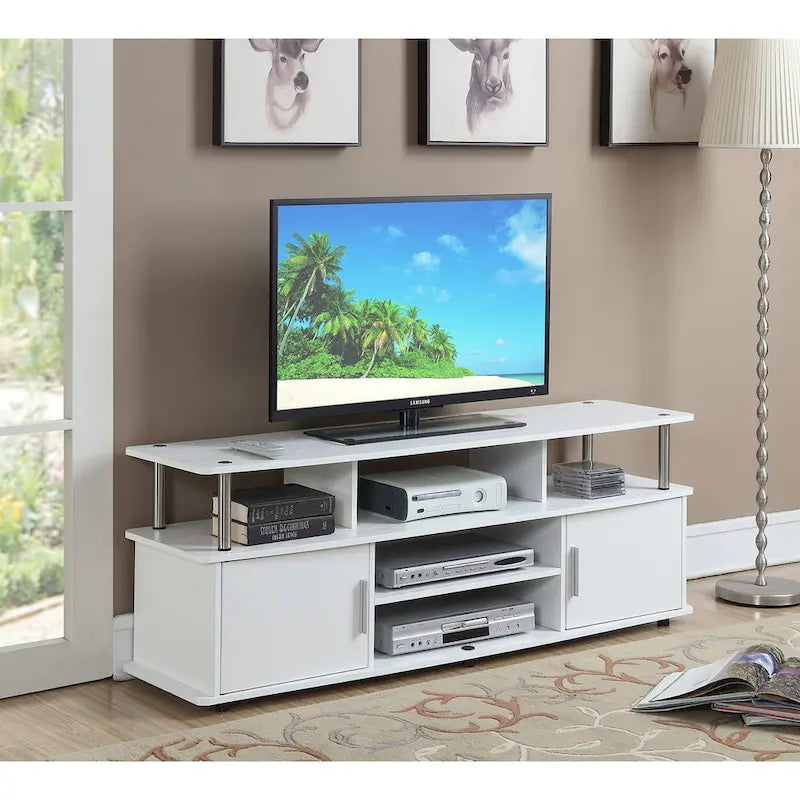 Meuble TV Designs2Go Monterey 65 pouces de Convenience Concepts avec armoires de rangement et étagères