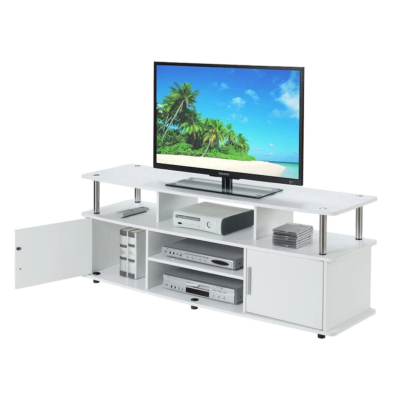 Meuble TV Designs2Go Monterey 65 pouces de Convenience Concepts avec armoires de rangement et étagères
