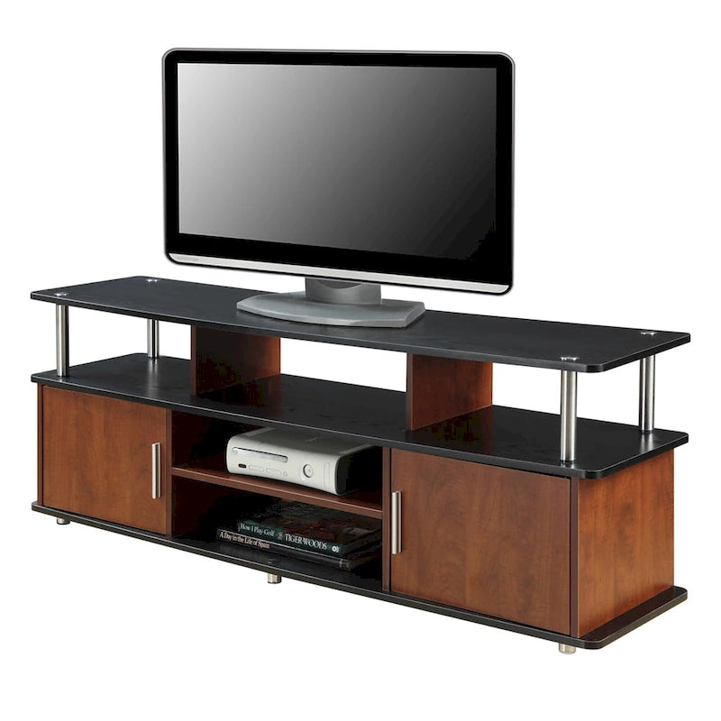 Meuble TV Designs2Go Monterey 65 pouces de Convenience Concepts avec armoires de rangement et étagères