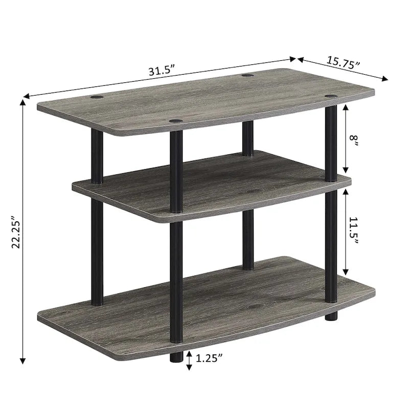 Meuble TV 3 niveaux sans outils Designs2Go de Convenience Concepts