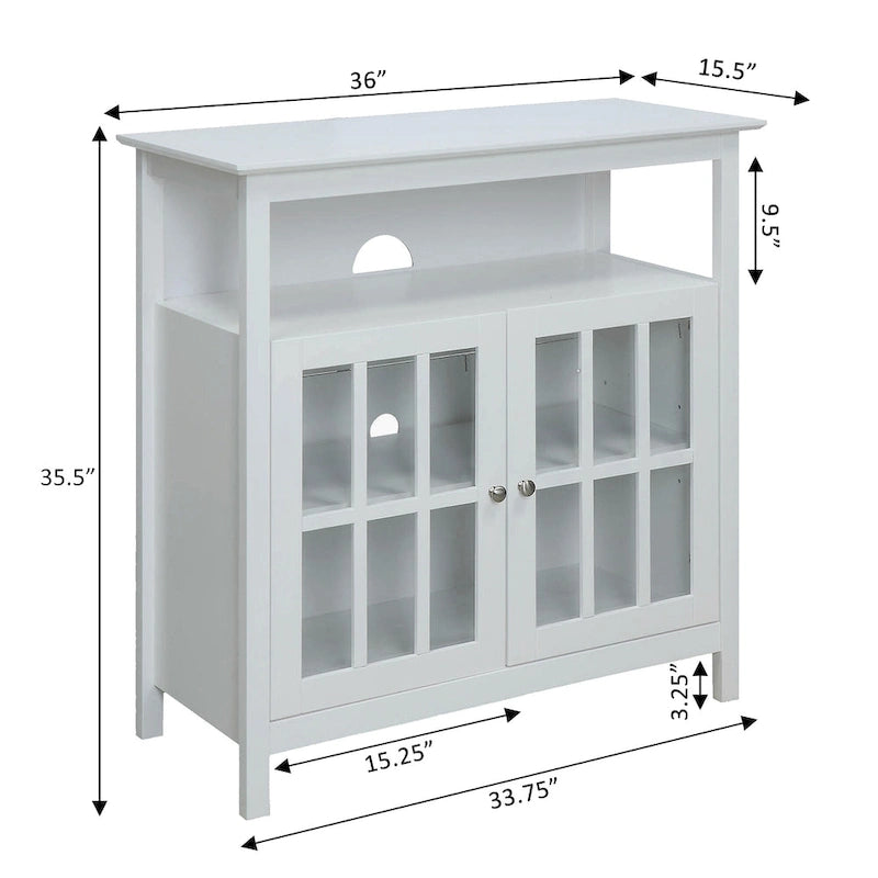 Mobile TV con armadietti contenitori Convenience Concepts Big Sur Highboy da 40 pollici