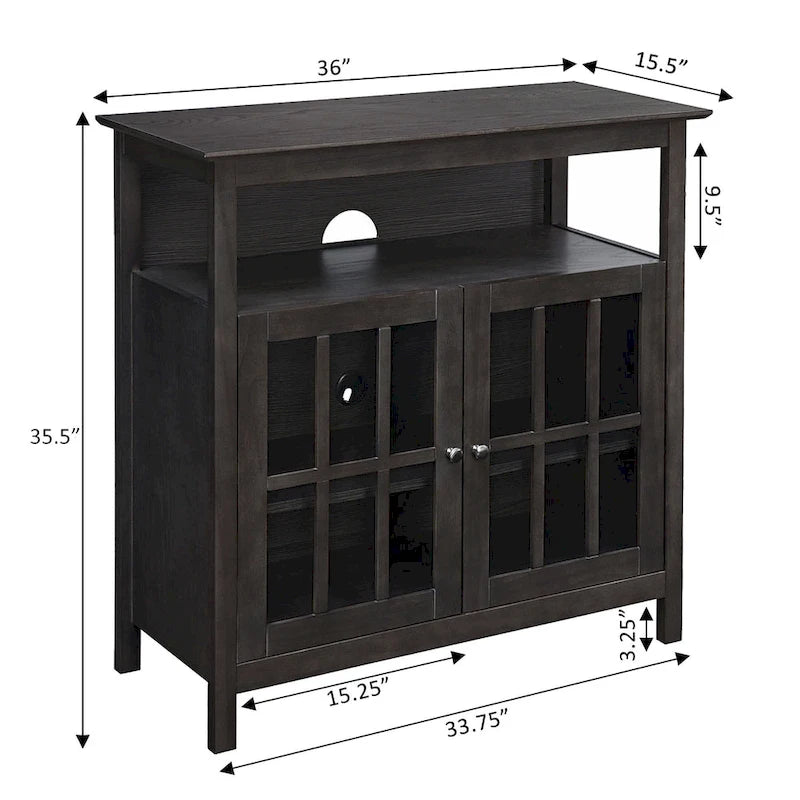 Mobile TV con armadietti contenitori Convenience Concepts Big Sur Highboy da 40 pollici