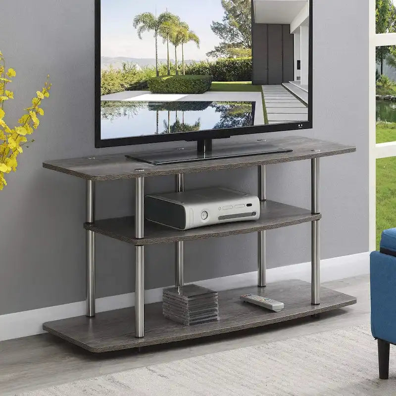 Meuble TV large à 3 niveaux Designs2Go No Tools de Convenience Concepts