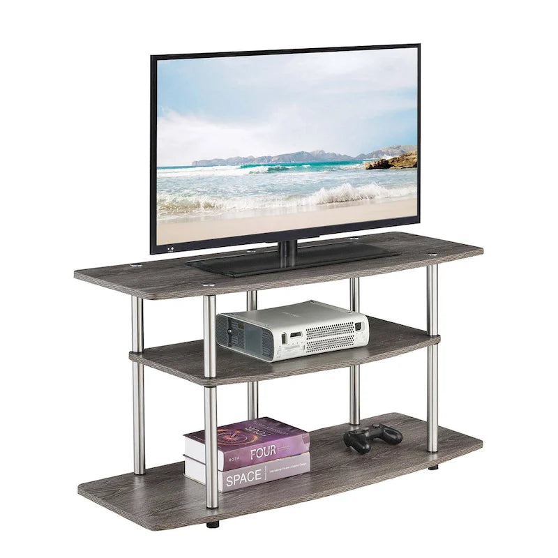 Meuble TV large à 3 niveaux Designs2Go No Tools de Convenience Concepts