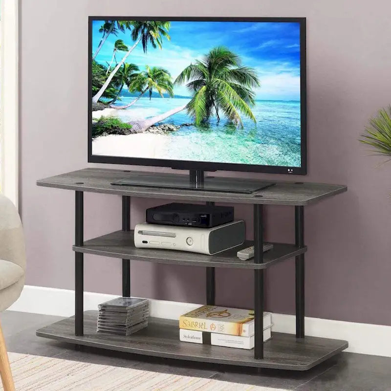 Meuble TV large à 3 niveaux Designs2Go No Tools de Convenience Concepts