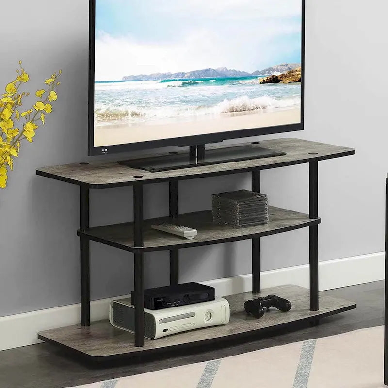 Meuble TV large à 3 niveaux Designs2Go No Tools de Convenience Concepts