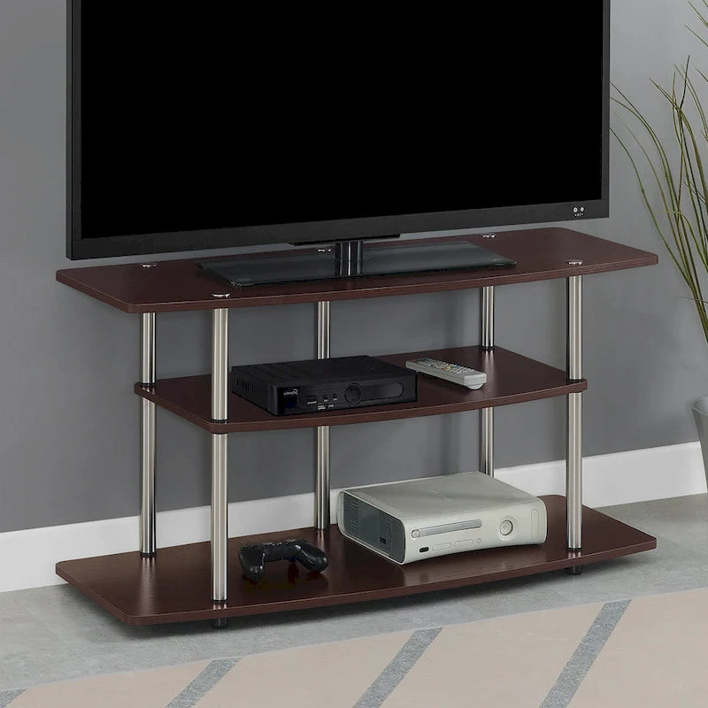 Meuble TV large à 3 niveaux Designs2Go No Tools de Convenience Concepts