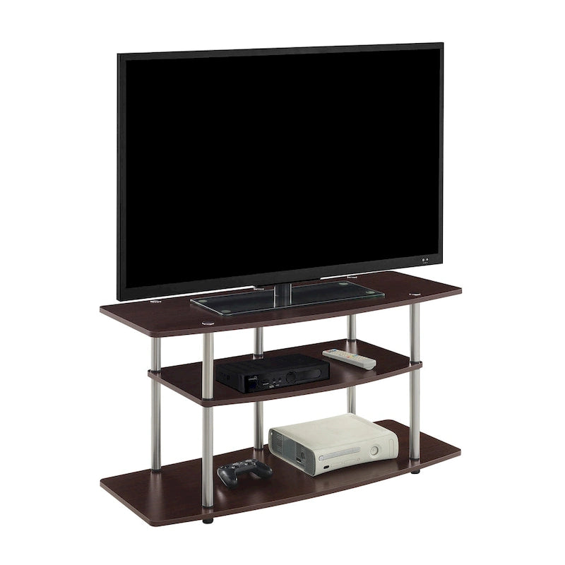 Meuble TV large à 3 niveaux Designs2Go No Tools de Convenience Concepts