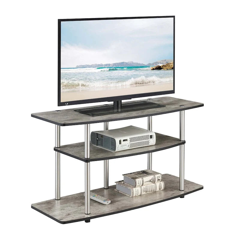 Meuble TV large à 3 niveaux Designs2Go No Tools de Convenience Concepts