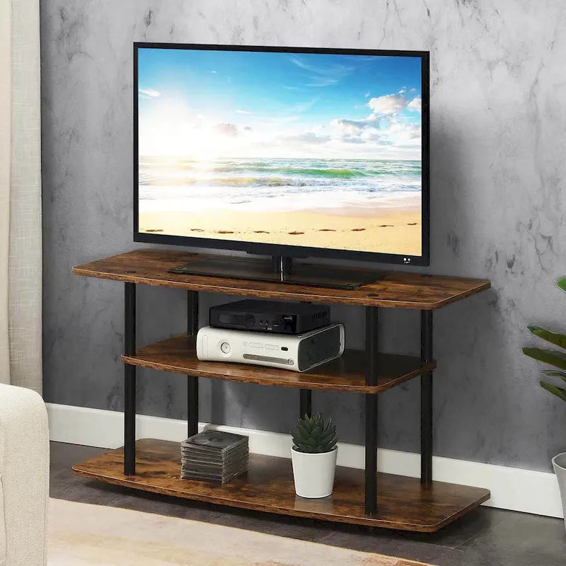 Meuble TV large à 3 niveaux Designs2Go No Tools de Convenience Concepts
