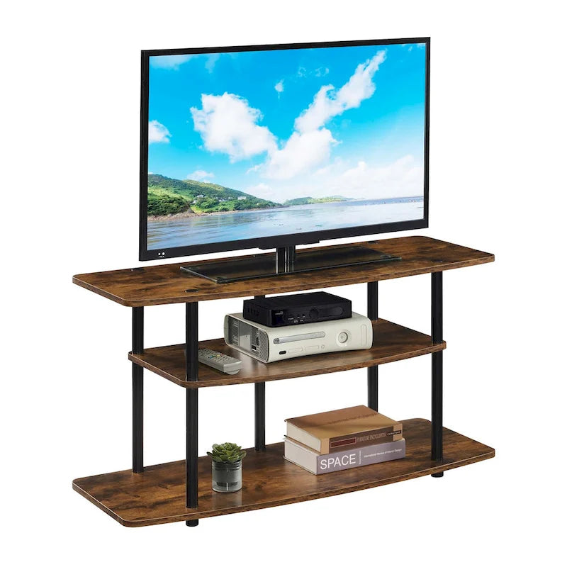 Meuble TV large à 3 niveaux Designs2Go No Tools de Convenience Concepts