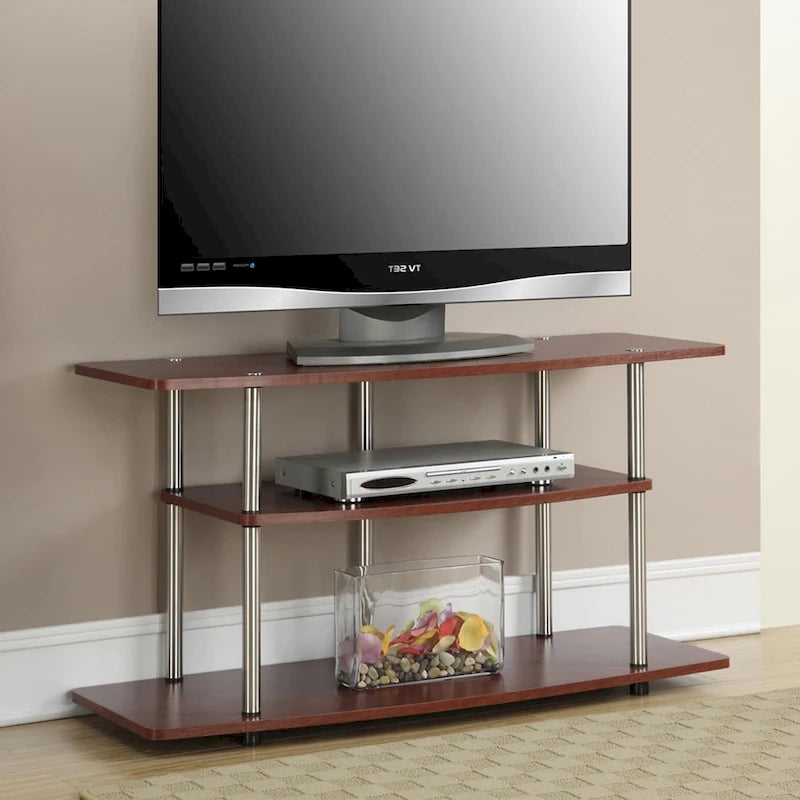 Meuble TV large à 3 niveaux Designs2Go No Tools de Convenience Concepts