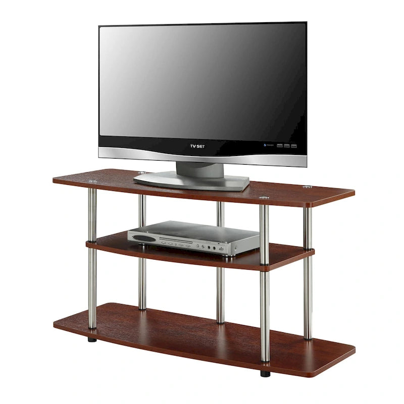 Meuble TV large à 3 niveaux Designs2Go No Tools de Convenience Concepts