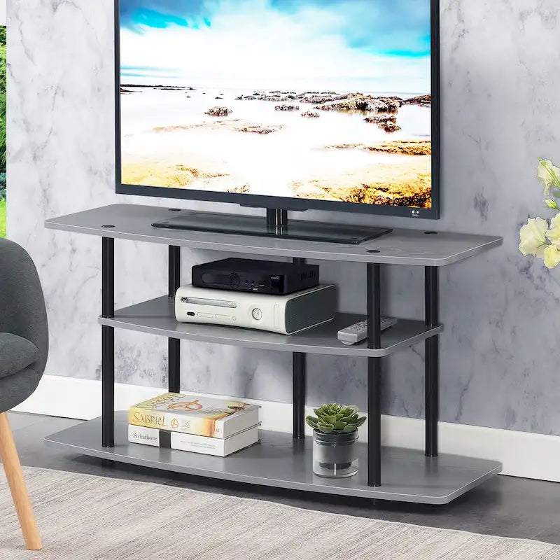 Meuble TV large à 3 niveaux Designs2Go No Tools de Convenience Concepts