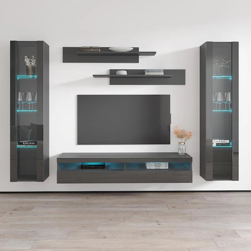 Meuble TV mural flottant moderne Fly AB2 35TV