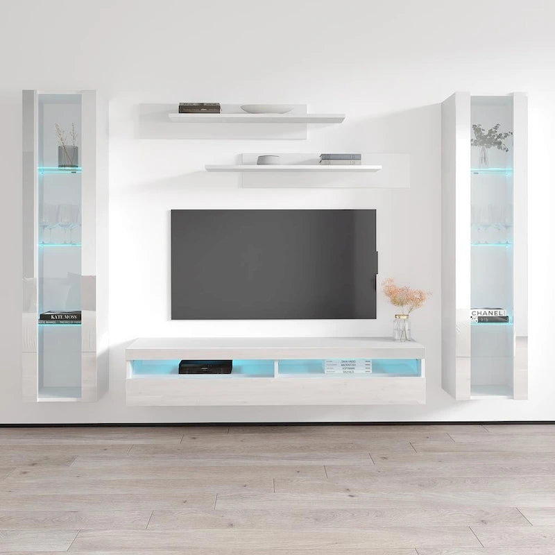 Meuble TV mural flottant moderne Fly AB2 35TV