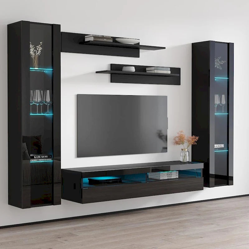Meuble TV mural flottant moderne Fly AB2 35TV