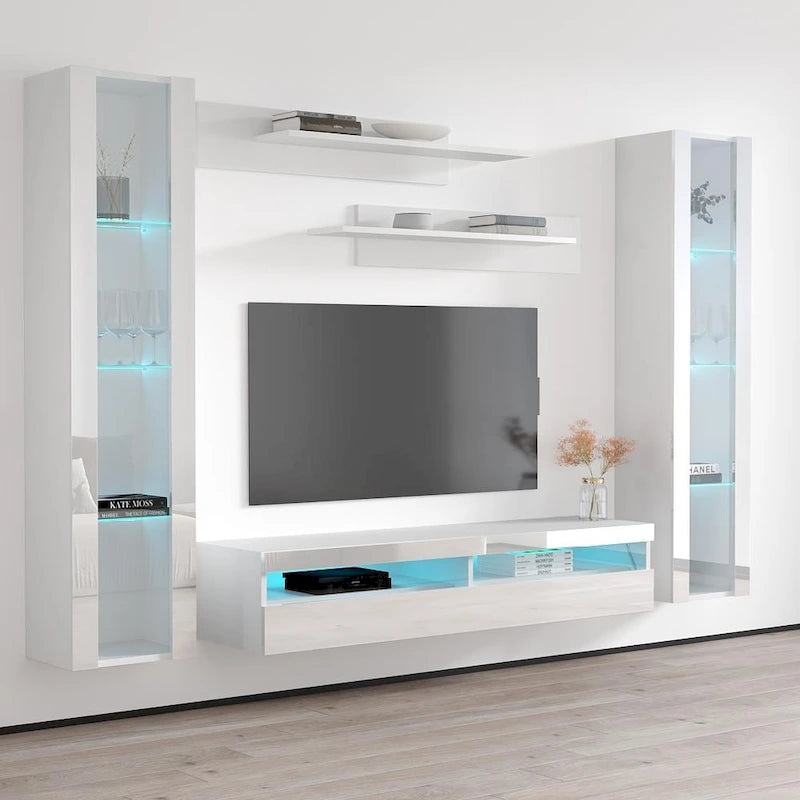 Meuble TV mural flottant moderne Fly AB2 35TV