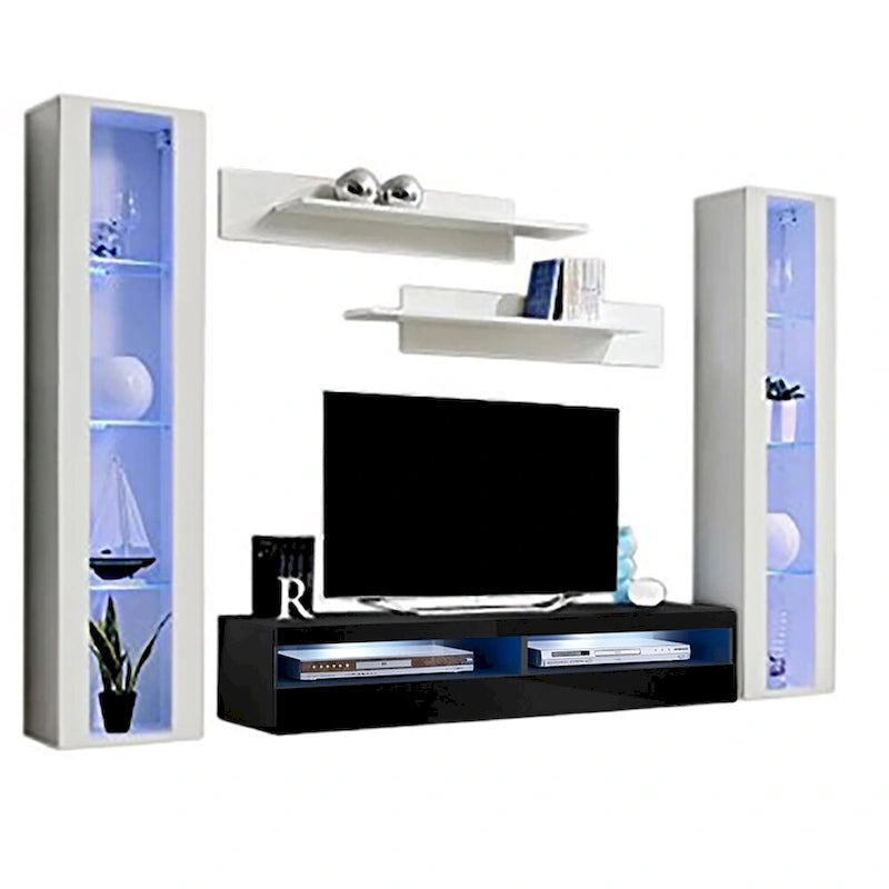 Meuble TV mural flottant moderne Fly AB2 35TV