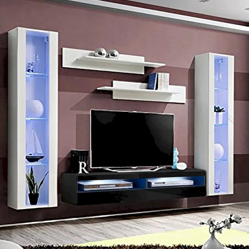 Meuble TV mural flottant moderne Fly AB2 35TV