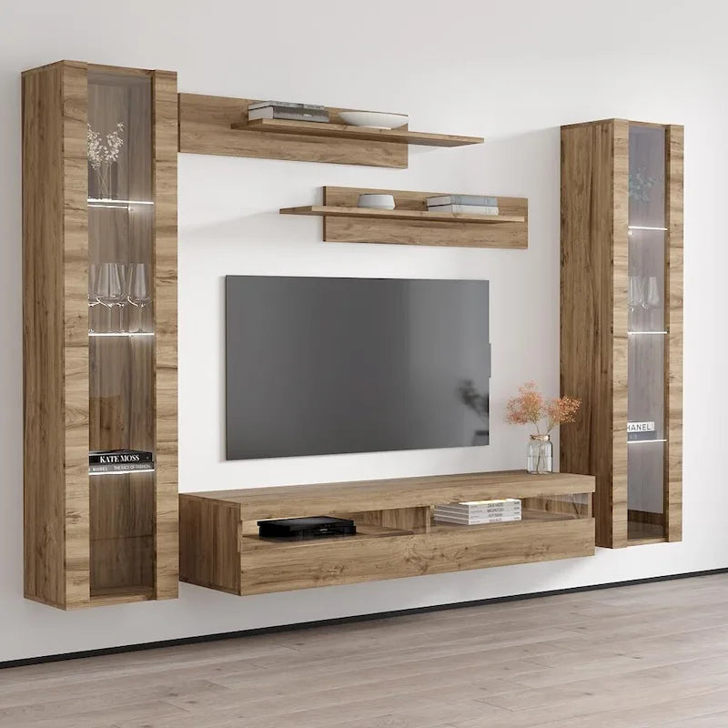 Meuble TV mural flottant moderne Fly AB2 35TV