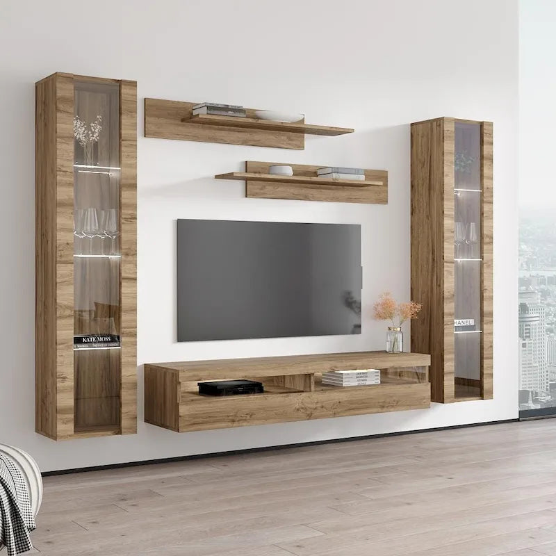 Meuble TV mural flottant moderne Fly AB2 35TV