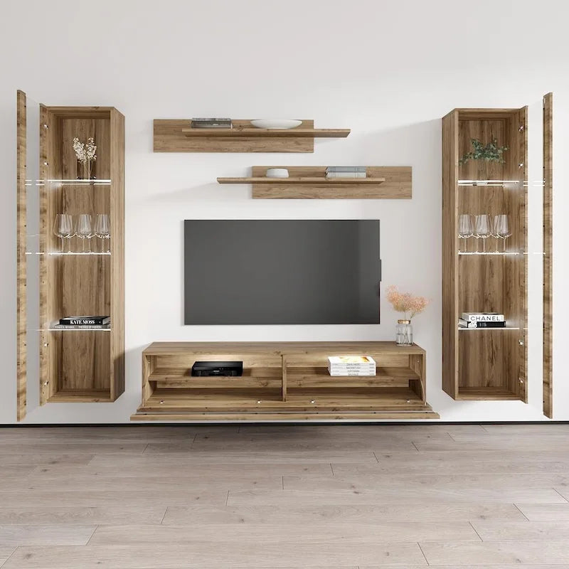 Meuble TV mural flottant moderne Fly AB2 35TV