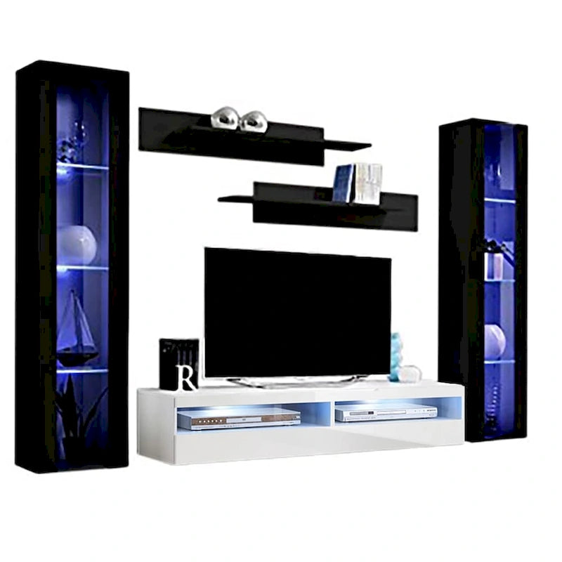 Meuble TV mural flottant moderne Fly AB2 35TV