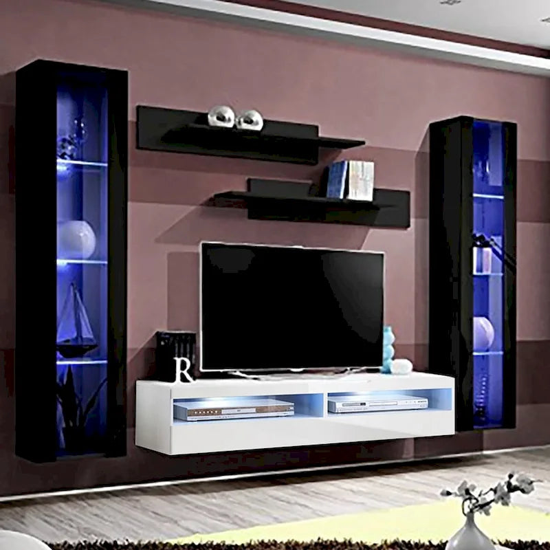 Meuble TV mural flottant moderne Fly AB2 35TV