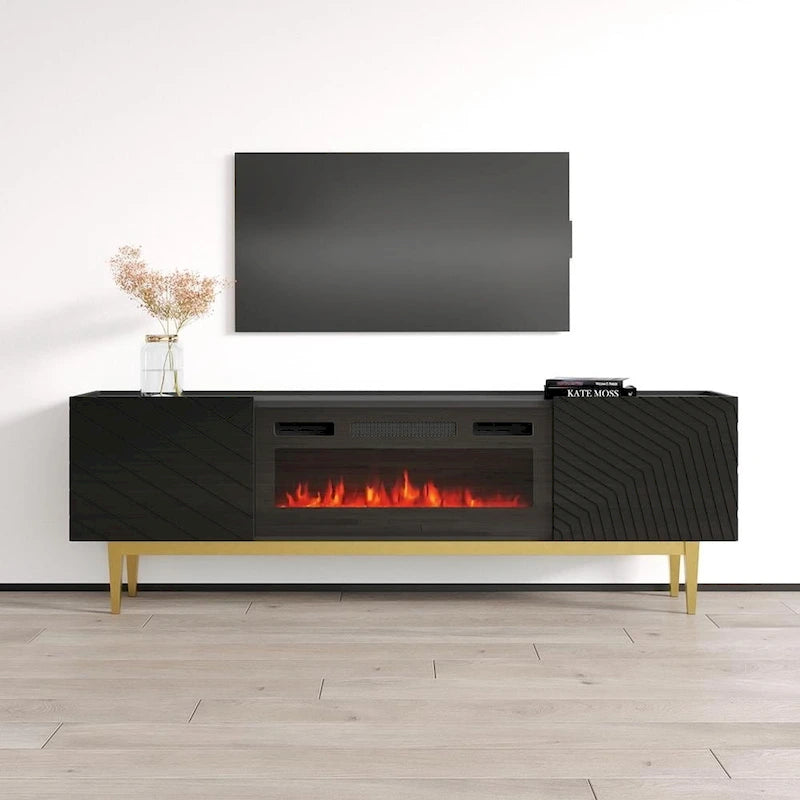 Meuble TV de cheminée Portillo BL-EF