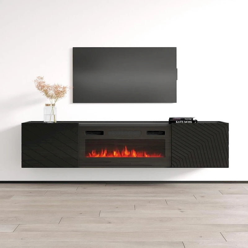 Meuble TV de cheminée Portillo BL-EF