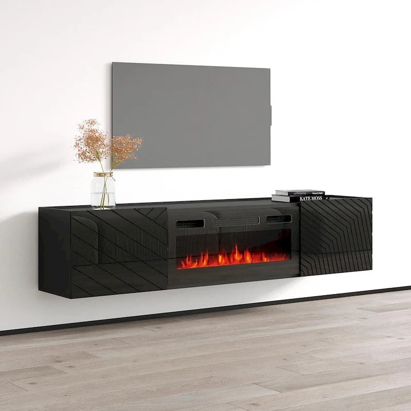 Meuble TV de cheminée Portillo BL-EF