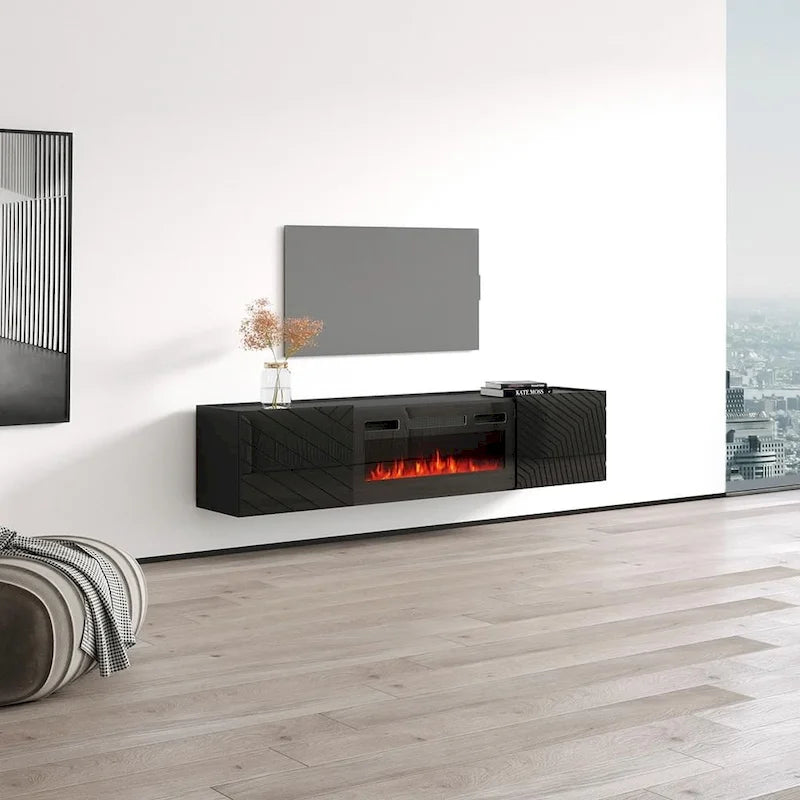 Meuble TV de cheminée Portillo BL-EF