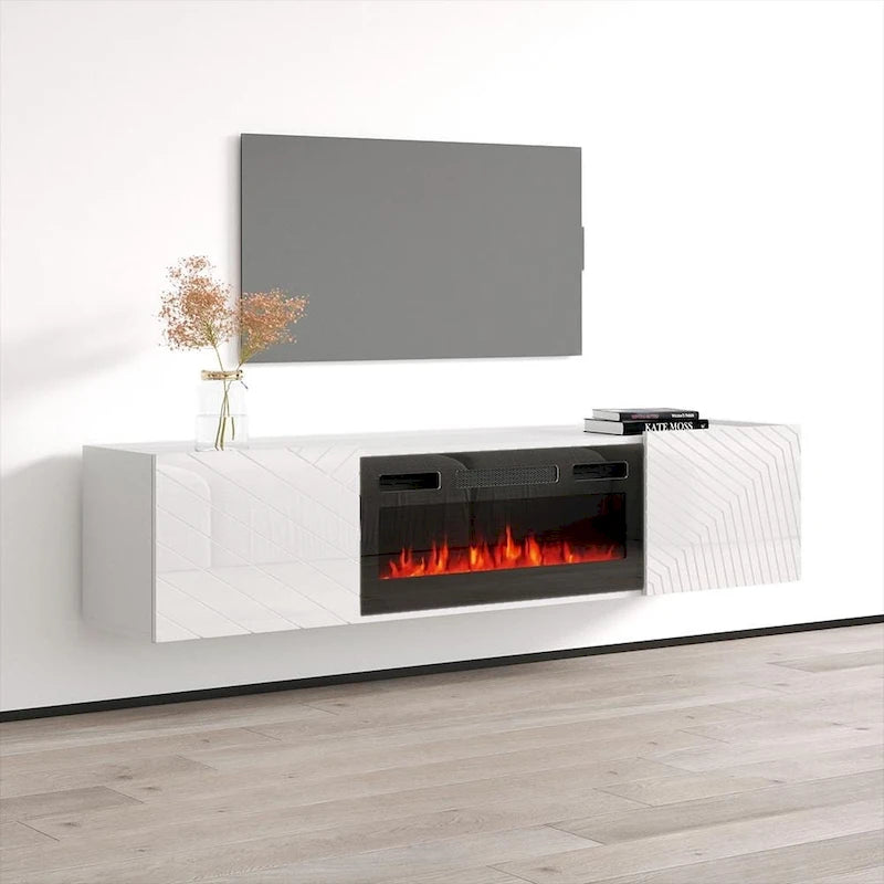 Meuble TV de cheminée Portillo BL-EF