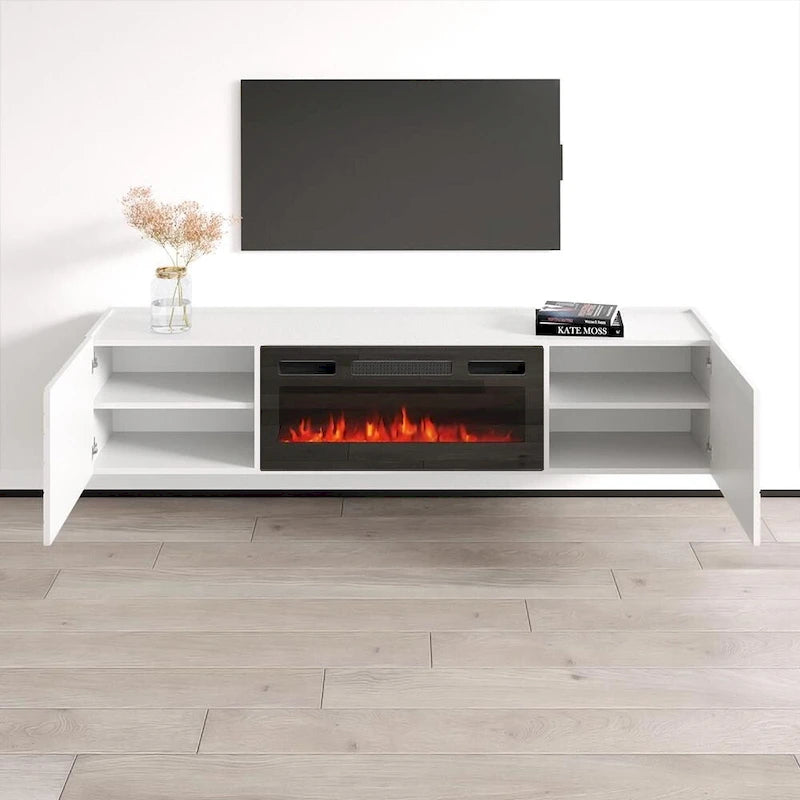 Meuble TV de cheminée Portillo BL-EF